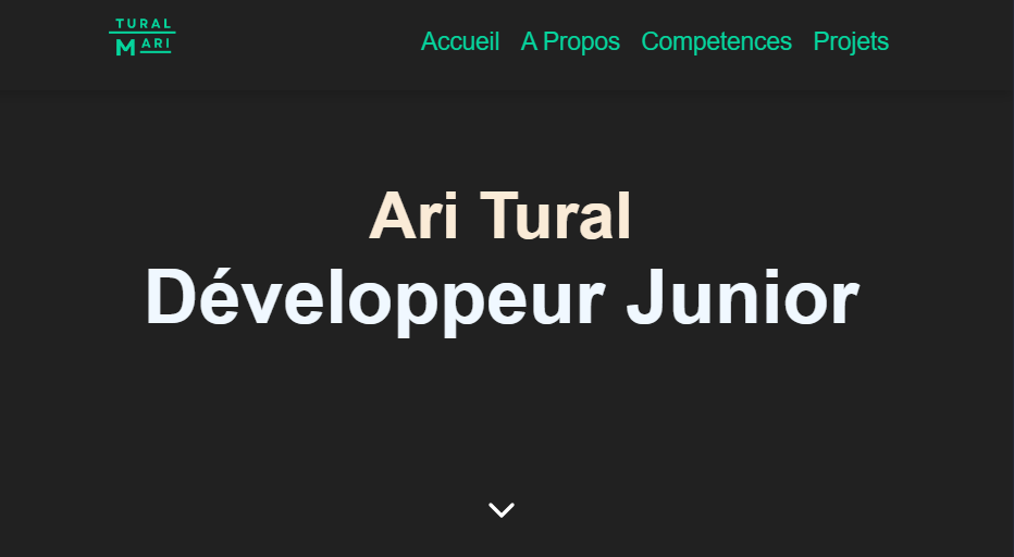 Page de mon portfolio